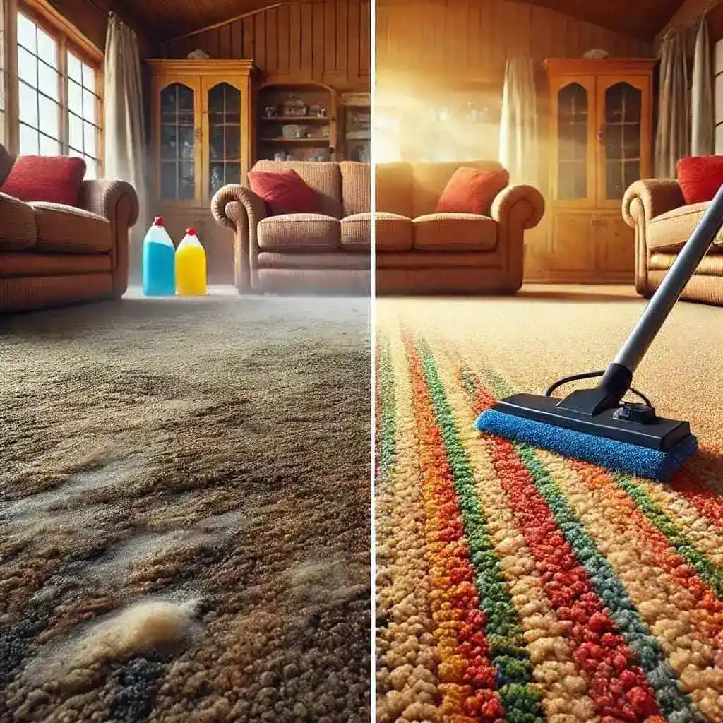 地毯清潔前後對比